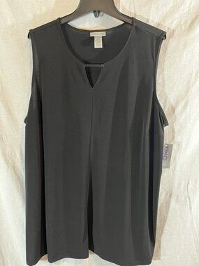 Catherines Women’s NWT 2X (22/24) Black Sleeveless Blouse